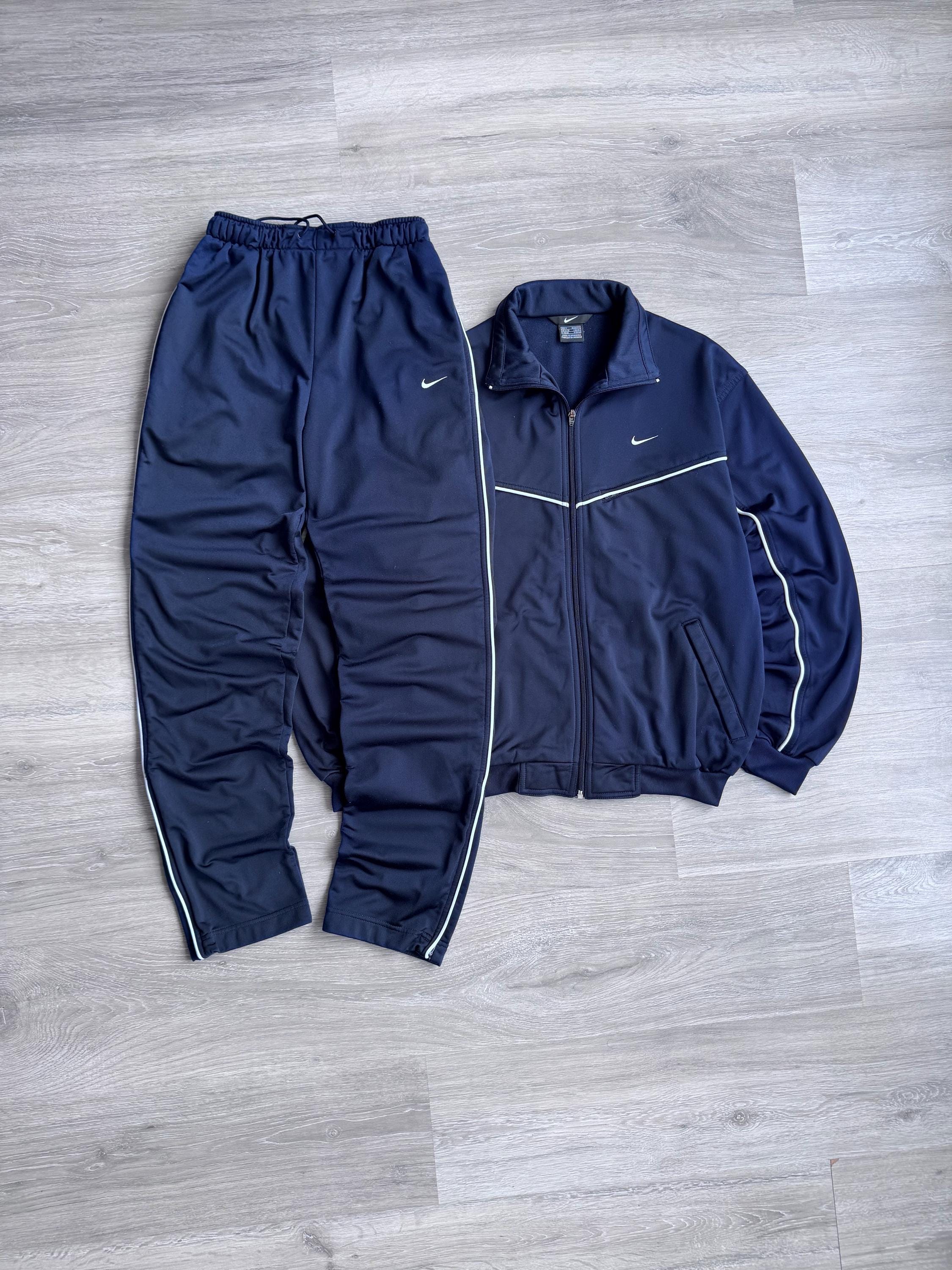 nike tracksuit dark blue