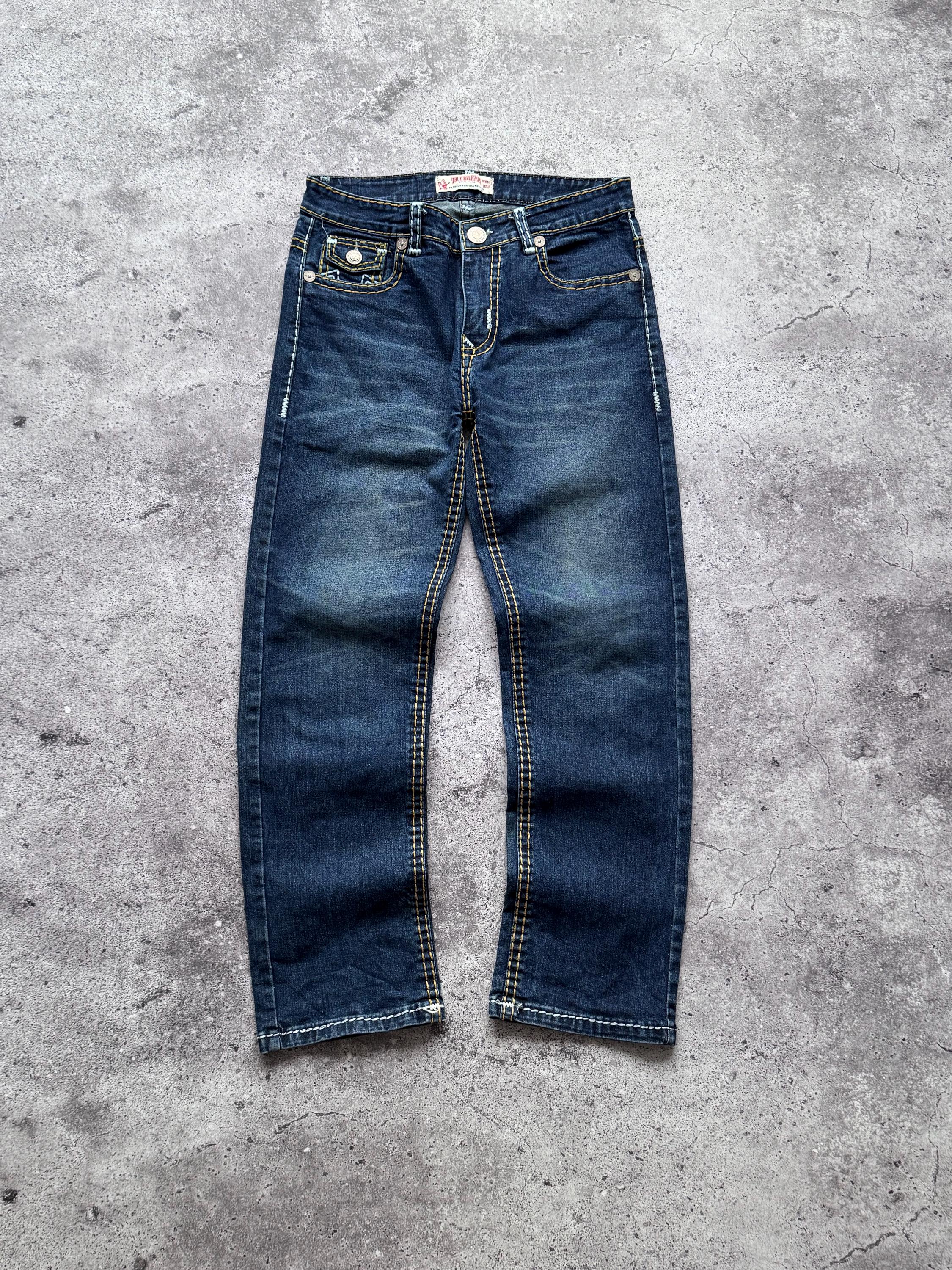 Vintage True Religion Men's Jeans Big Embroidered Pocket Logo