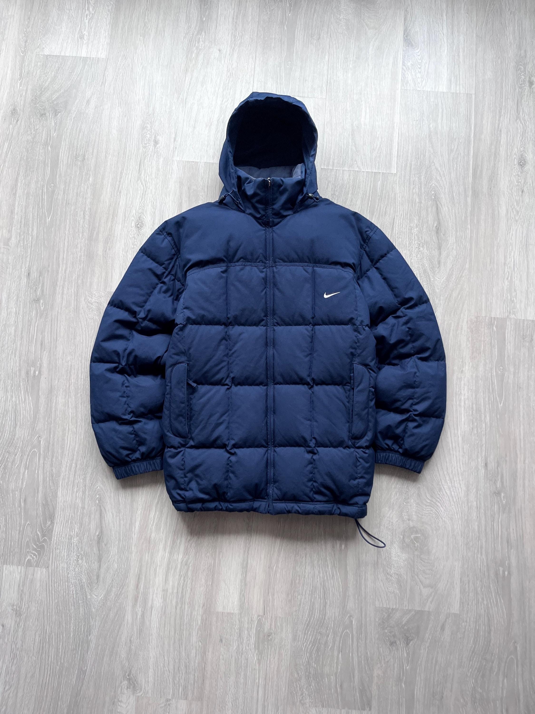 Nike Vintage Puffer Down Jacket Mini Swoosh Logo 00's Retro - Etsy