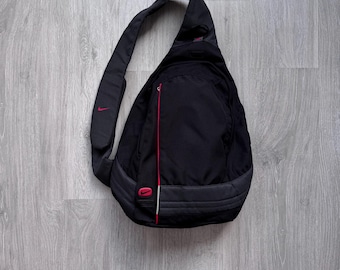 Vintage Nike Embroidered Swoosh Sling Bag, Red & Black Y2K - Etsy