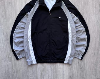 Nike Vintage 00's Nylon TrackJacket Windbreaker Mini Swoosh Logo