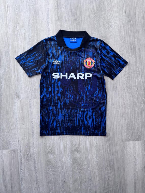 Vintage Umbro Sharp Manchester United 1992 1994 Football T Shirt