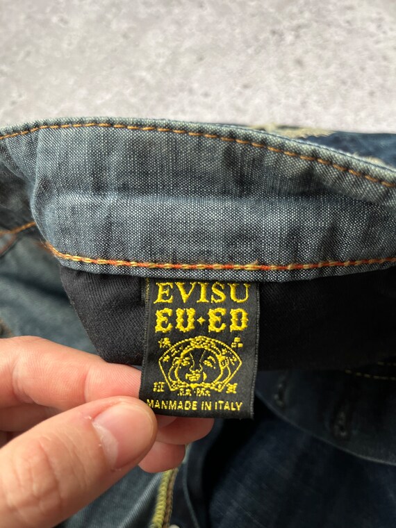 Vintage Evisu Jeans 90s Big Embroidered Pocket Lo… - image 7