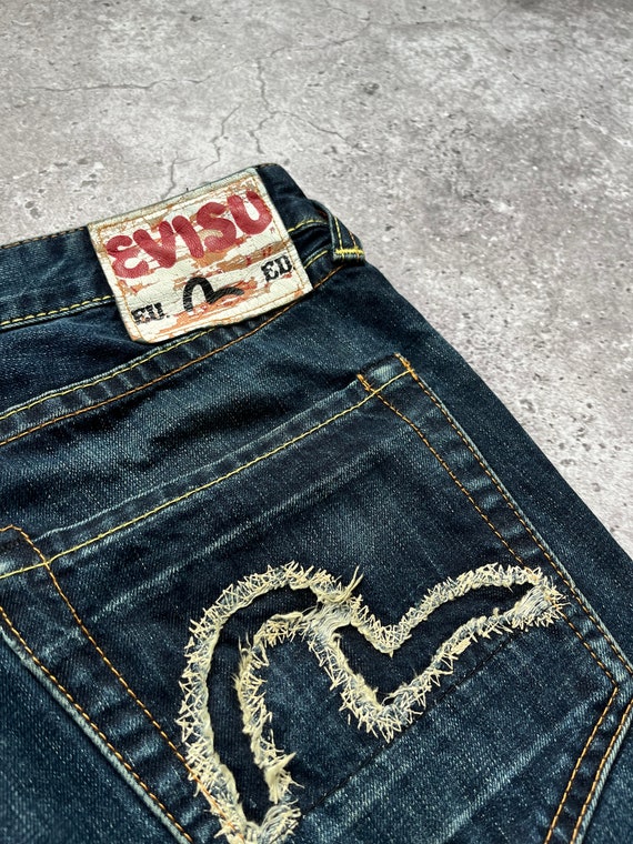 Vintage Evisu Jeans 90s Big Embroidered Pocket Lo… - image 5