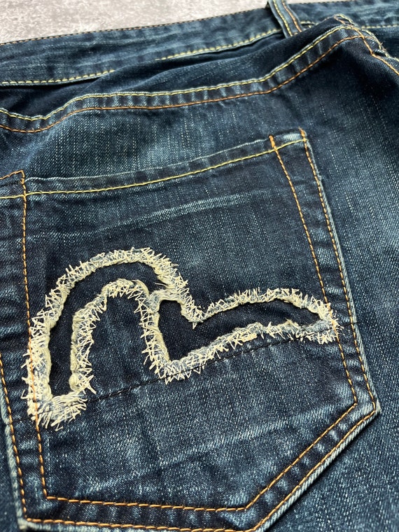 Vintage Evisu Jeans 90s Big Embroidered Pocket Lo… - image 4