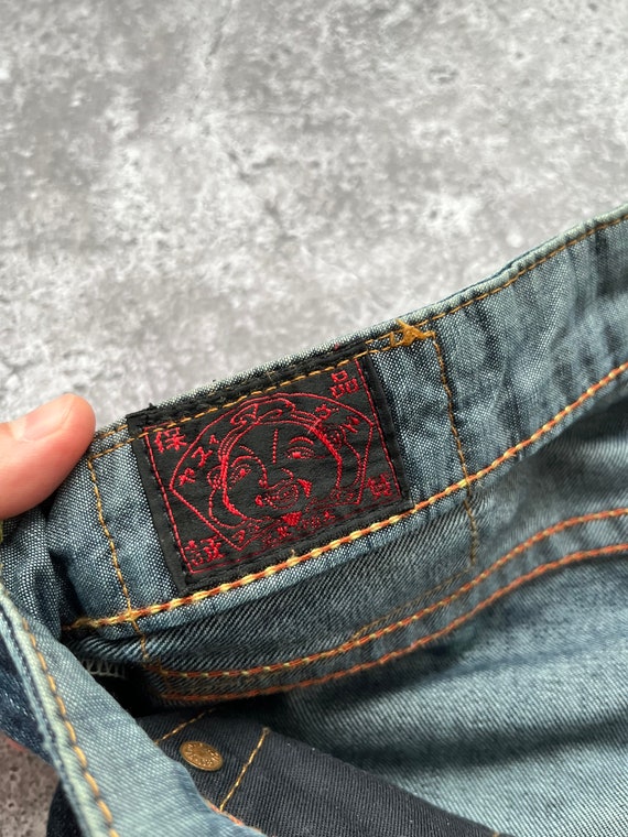 Vintage Evisu Jeans 90s Big Embroidered Pocket Lo… - image 9