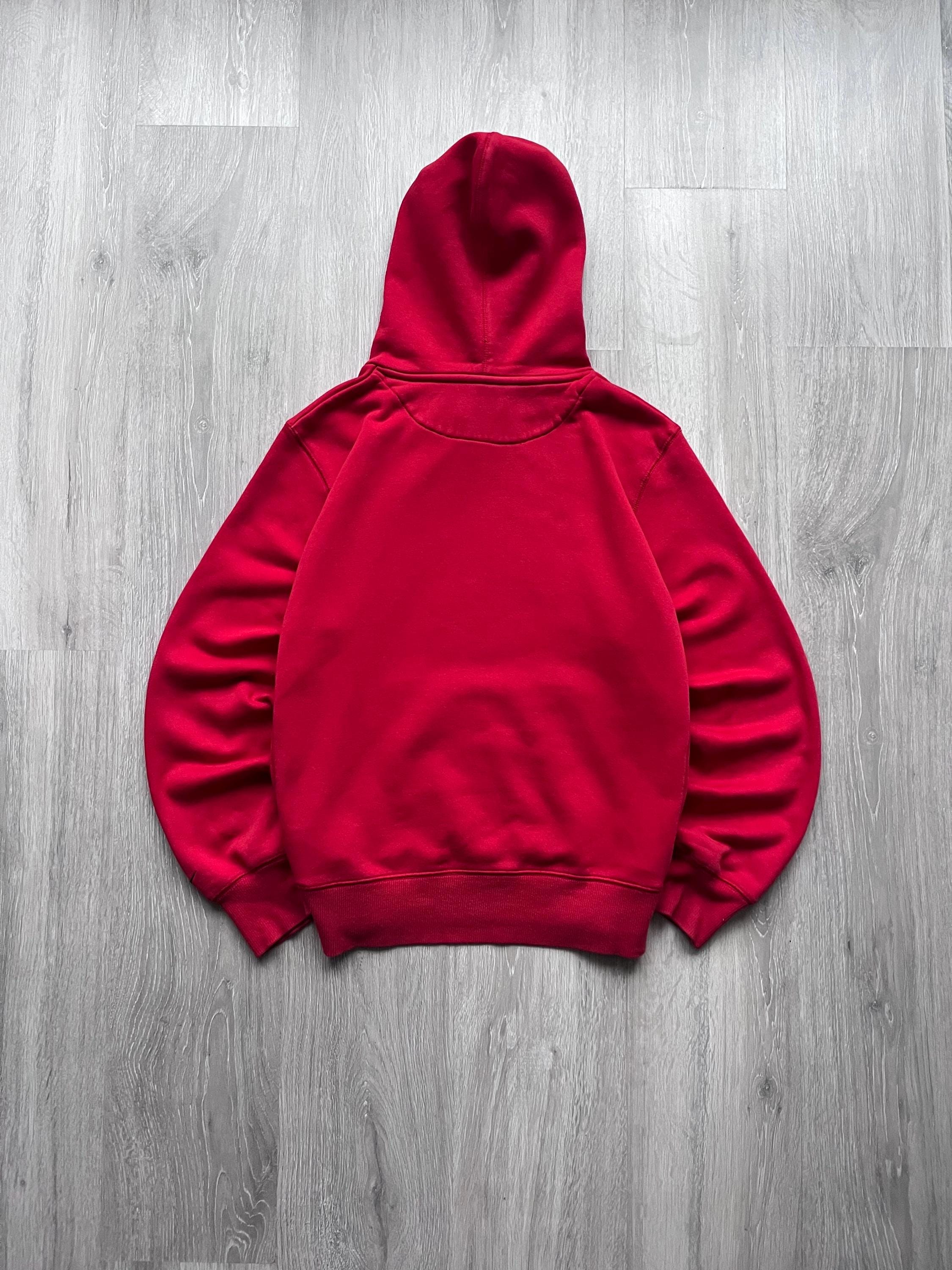 Vintage Nike Red Baggy Hoodie Y2K Big Nike Center Logo 00s - Etsy