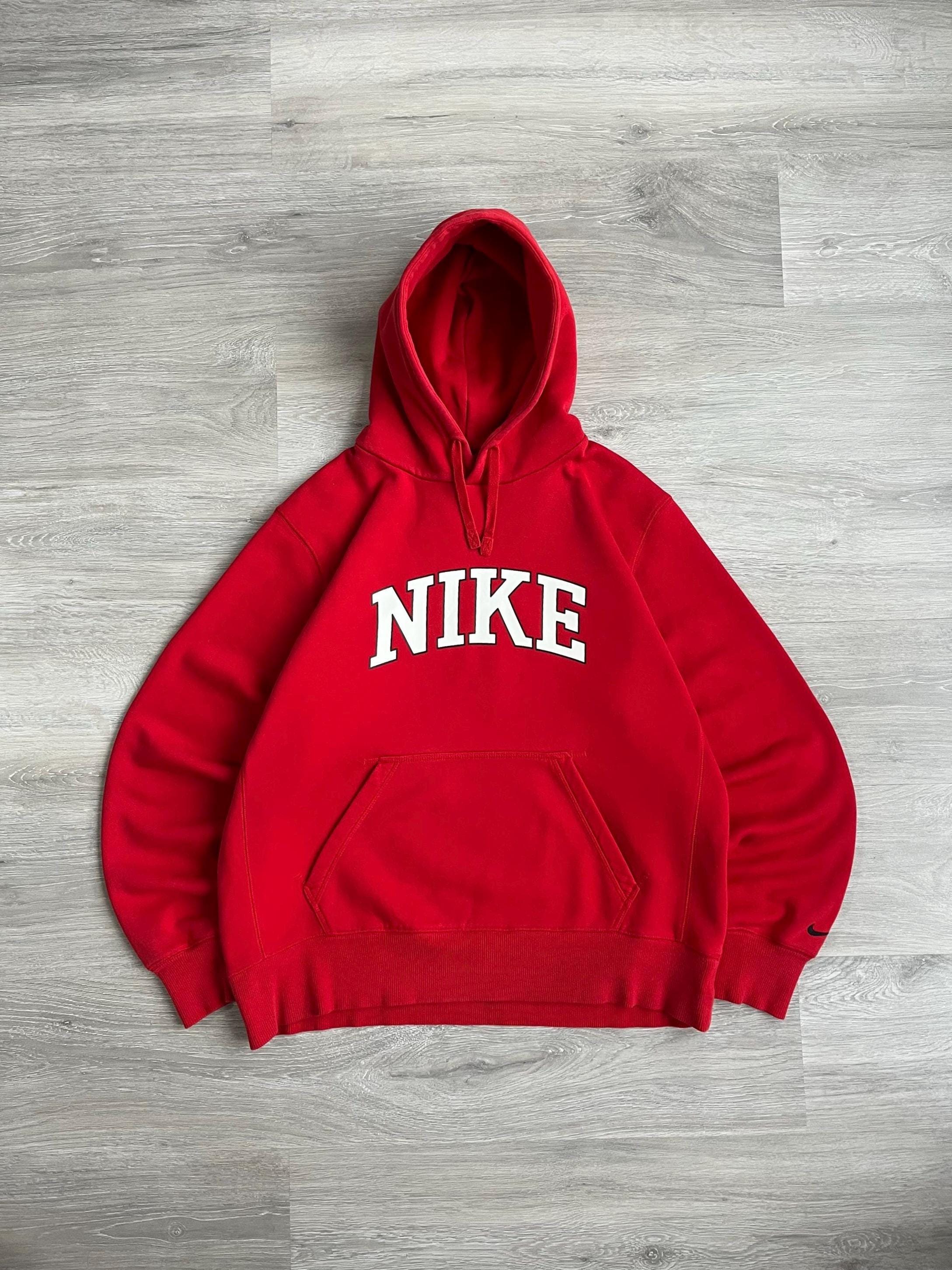 Vintage Nike Hoodie Red - Etsy