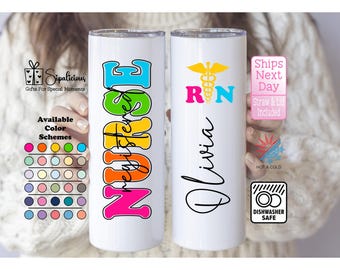 Personalized Nurse Tumbler: RN Gift, Nurse Appreciation