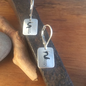 Heron Earrings - Small Sterling Silver