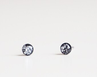 3mm super tiny Milky Way stud Earrings. Galaxy Surgical Steel Earrings. Tiny Earrings Stud. Nebula Stud Earrings Space Jewelry. Gift for Her