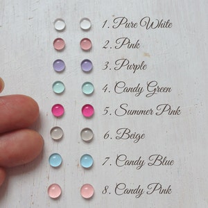 Choose Your Color and Size. 3mm, 4mm, 5mm Super tiny Dot Pastel Candy Stud Earrings. Surgical Steel Earrings Post. Gift for Her image 1