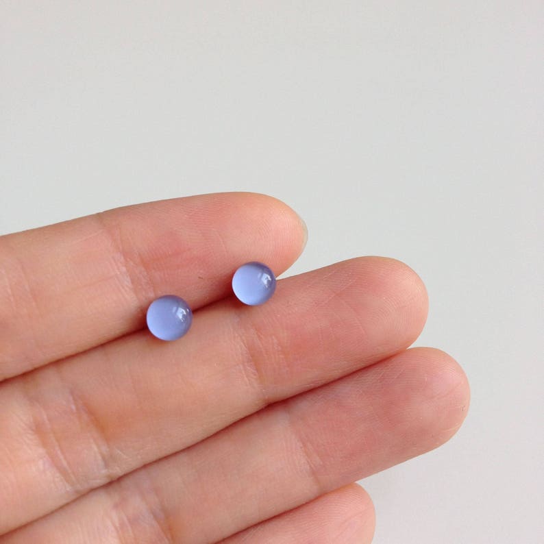 Choose Your Color and Size. 3mm, 4mm, 5mm Super tiny Dot Pastel Candy Stud Earrings. Surgical Steel Earrings Post. Gift for Her image 6