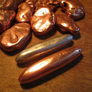 Powerful Pharaoh Rods - Raw Copper and Pure Zinc - Karma Free Copper - Made From Keweenaw Copper Nugget - 999% Pure Copper