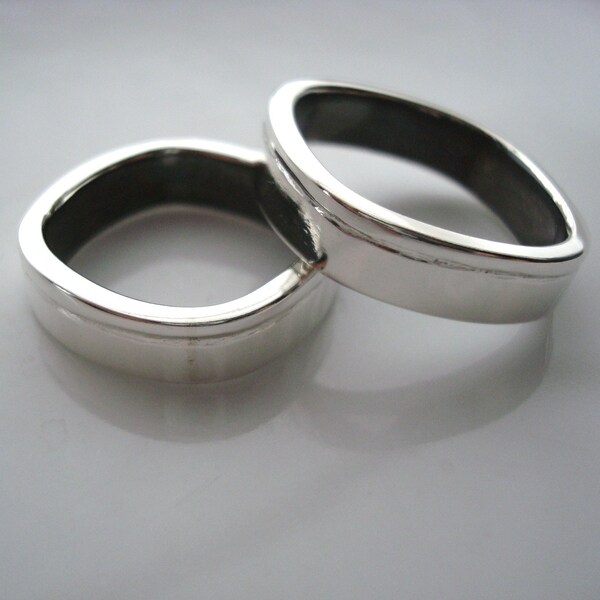Modern Square Inline Ring - Sterling Band CUSTOM