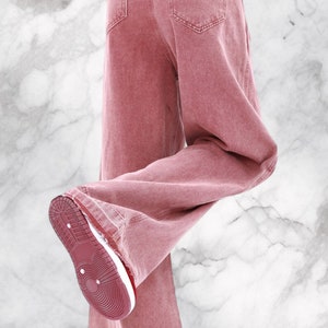 Pantalon ample rose avec étoiles, Vêtements Année 2000, Pantalon large, Streetwear Harajuku Année 2000, Vêtements harajuku Année 2000 image 6