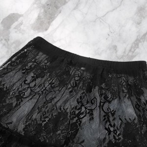 Long Boho Skirt, Maxi Lace long Skirt, Tulle Transparent Skirt ,Vintage Y2k Clothes, Gothic Black Skirt zdjęcie 9