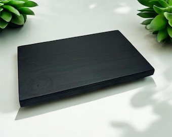 8x10 Inch Jet Black Wood Table Riser - Wood Pedestal - Rustic Wood Riser - Farmhouse Riser-Wood Tray- Rustic Decor- Riser - Distressed Decor