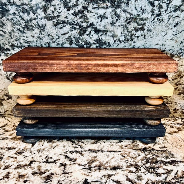 Wood Table Riser - Wood Pedestal - Rustic Wood Riser - Farmhouse Riser - Wood Tray - Rustic Wooden Tray - Riser - Fall - Wedding - Holiday