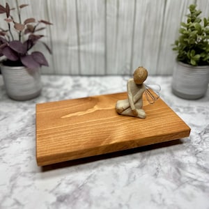 Gunstock Barrel Wood Table Riser - Wood Pedestal - Rustic Wood Riser - Farmhouse Riser-Wood Tray- Rustic Decor- Riser - Distressed Decor