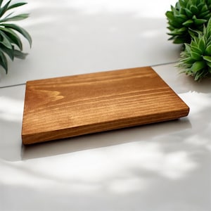 8x10 Inch Cherry (D) Stained Wood Table Riser - Wood Pedestal - Rustic Wood Riser - Farmhouse Riser-Wood Tray- Rustic Decor - Distressed