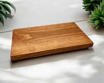 8x10 Inch Cherry (D) Stained Wood Table Riser - Wood Pedestal - Rustic Wood Riser - Farmhouse Riser-Wood Tray- Rustic Decor - Distressed