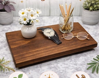8x10 Inch Brown Wood Table Riser - Wood Pedestal - Rustic Wood Riser - Farmhouse Riser-Wood Tray- Rustic Decor- Riser - Distressed