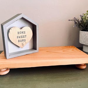 Maple Brown Wood Table Riser -  Wood Pedestal - Rustic Wood Riser - Farmhouse Riser-Wood Tray- Rustic Decor- Riser - Distressed Decor