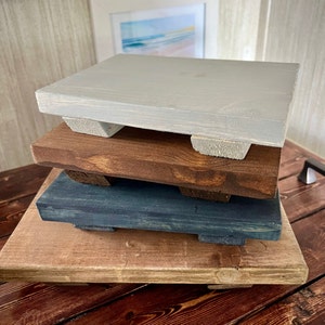 Wood Table Riser Wood Pedestal Rustic Wood Riser Farmhouse Riser Wood Tray Rustic Wooden Tray Wood Plant Stand Wood Display Stand