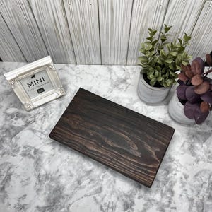 10x12 Inch Dark Walnut Stained Wood Table Riser - Wood Pedestal - Rustic Wood Riser - Farmhouse Riser-Wood Tray- Rustic Decor - Distressed