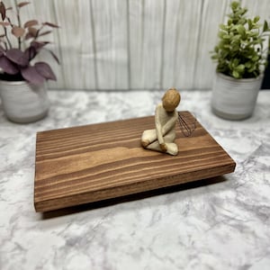 8x10 Inch Chestnut (D) Wood Table Riser - Wood Pedestal - Rustic Wood Riser - Farmhouse Riser-Wood Tray- Rustic Decor- Riser - Distressed