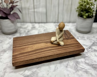 8x10 Inch Chestnut (D) Wood Table Riser - Wood Pedestal - Rustic Wood Riser - Farmhouse Riser-Wood Tray- Rustic Decor- Riser - Distressed