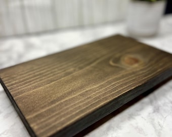 Espresso Wood Table Riser: Rustic Farmhouse Decor (8x10 Inch)