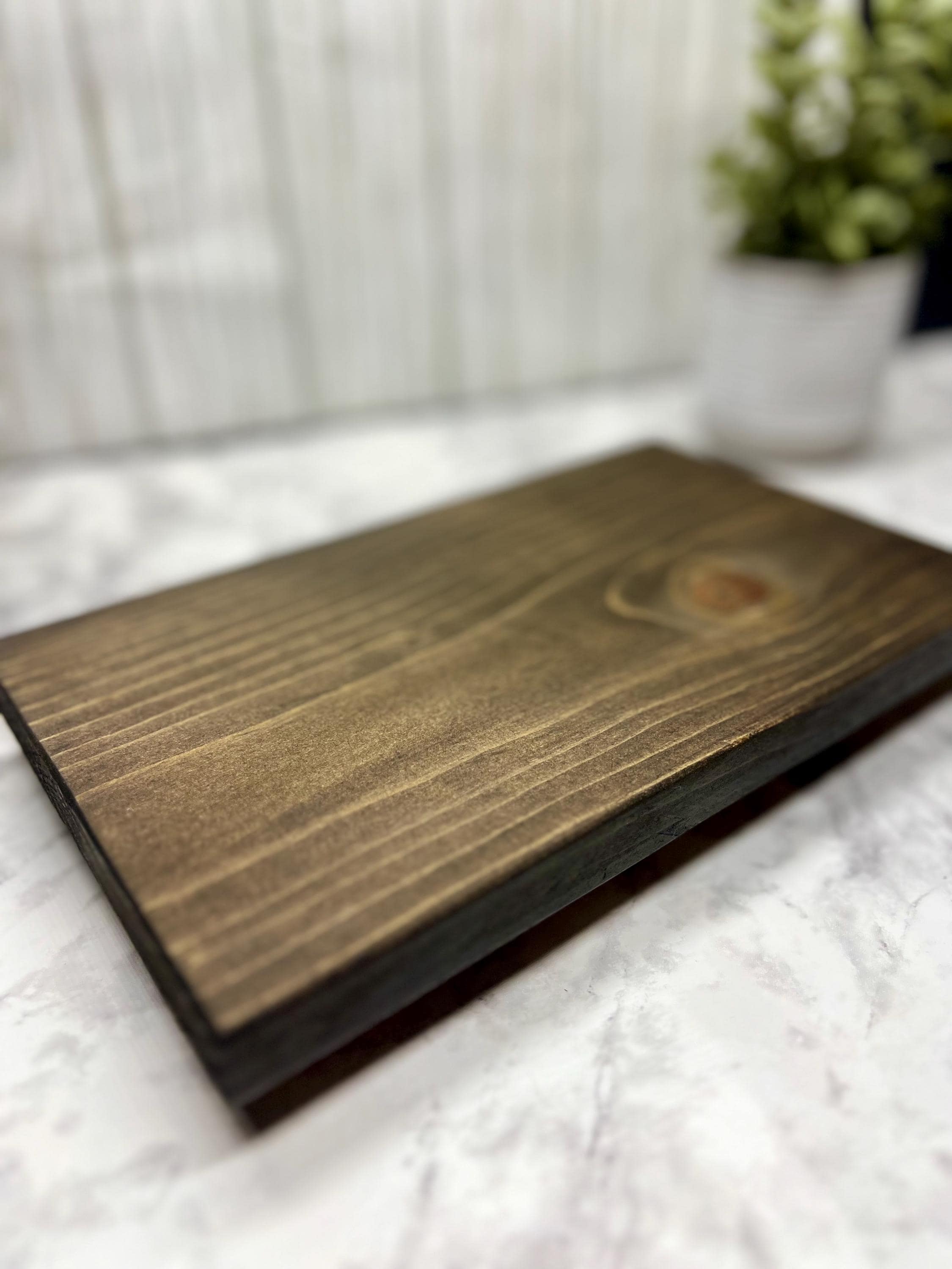 10x12 Inch Espresso Wood Table Riser - Wood Pedestal - Rustic Wood ...