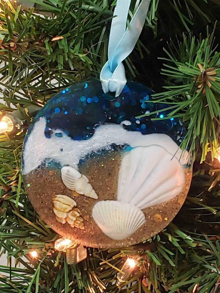 Beach Theme Christmas Ornaments Christmas Tree Ornaments Etsy
