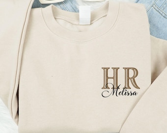 Custom Embroidered Human Resources Sweatshirt, Personalize HR Department Pullover Hoodie, Administrative Gift, HR Shirt, Coworker Gift