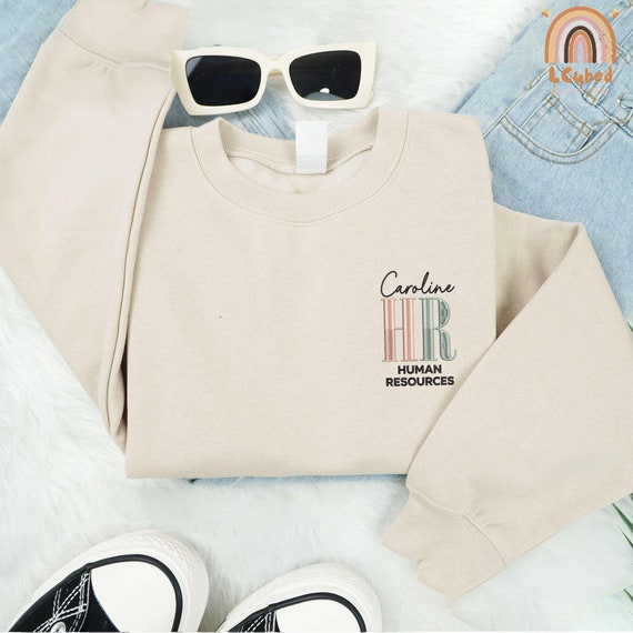 Embroidered Personalized Human Resources Shirt, HR Shirt, Custom Name HR Manager, Administrative Gift, HR Squad Shirt, Coworker Gift