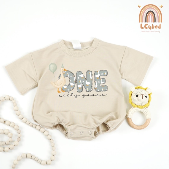 One Silly Goose 1st Birthday Romper, Silly Goose Bodysuit, First Birthday Baby Outfit, Funny Silly Goose Shirt, 1st Birthday Baby Romper