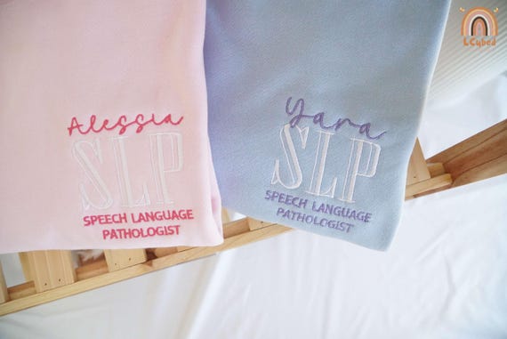 Embroidered Speech Language Pathologist Sweatshir… - image 2