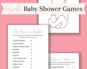 Pink Baby Shower Game Printables