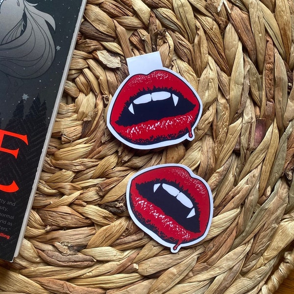 Vampire Bookmark, Magnetic Bookmark, Reading Accessory, Fantasy Bookmark, Page Marker, Bookish Gift, Magnetic Page Marker, Sticker
