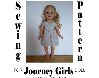 Dress Sewing Pattern for 18" Journey Girls ANNE Dress PDF Download by Dolly Delicacies