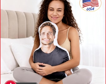 Cuscino personalizzato con foto, cuscino personalizzato con la faccia del fidanzato, cuscino umanoide fai da te, cuscino con foto a grandezza naturale di padre e madre