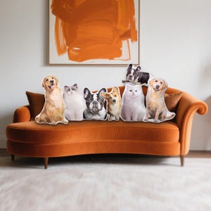 Custom Pet Pillow Shaped Pillow, Custom Pillow with Picture, Personalized Face Cushion, Pet People Photo Pillow, Pet Lover Gift, Dog Pillow
