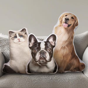 Personalized Pet Photo Pillow: Custom Dog Cat Memorial Gift