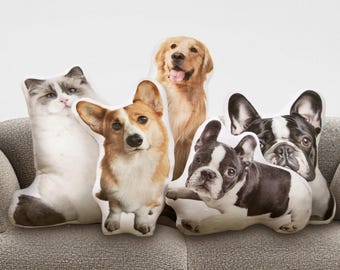 Op maat gemaakt fotokussen huisdier: gepersonaliseerd sierkussen hond kat, knuffel foto