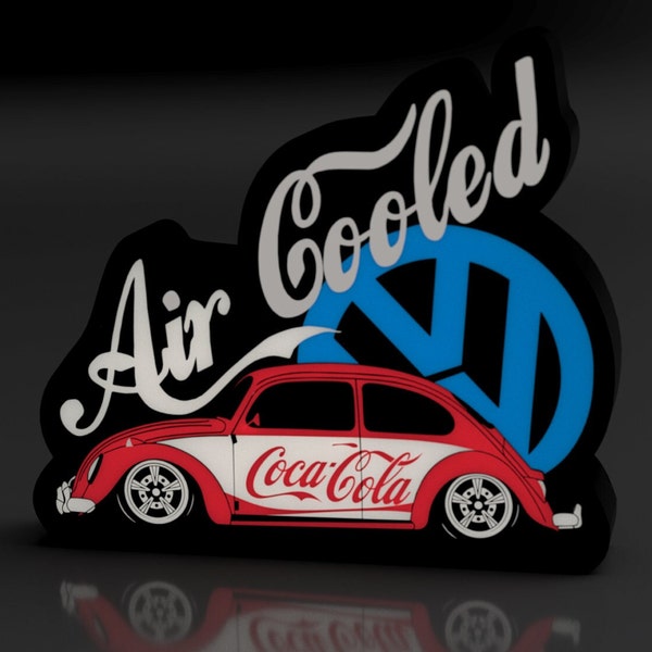 VW Air-cooled Coca-Cola LED light box