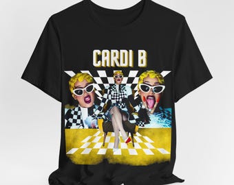 カーディガン コラージュ Tシャツ | チェッカーボード ポップアート グラフィック Tシャツ