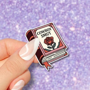 Cowboy Smut Trope Aufkleber, Bücherwurm Aufkleber, Buch-Liebhaber-Geschenk, Bookish Merch, Kindle Aufkleber, Smut Reader, Leseliebhaber Geschenk E-Reader