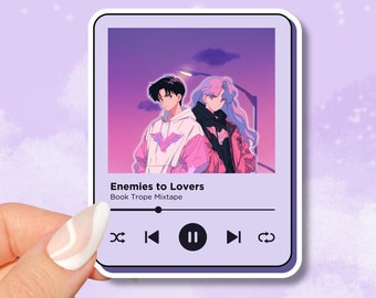 Sticker Trope Enemies to Lovers, cadeau pour les amoureux des livres tropes romantiques, marchandise livresque, autocollants Kindle, Smut Reader, liseuse cadeau pour les amoureux de la lecture